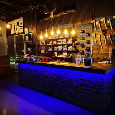 a boat that is lit up at night